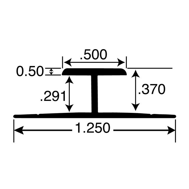 1/4in to 9/32in | Aluminum Divider Moulding