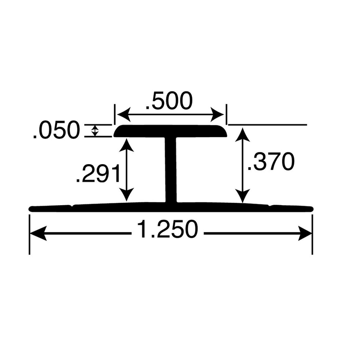 1/4in to 9/32in | Aluminum Divider Moulding