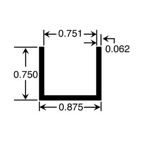 3/4in | Aluminum U Channel Moulding | ALU947 Series