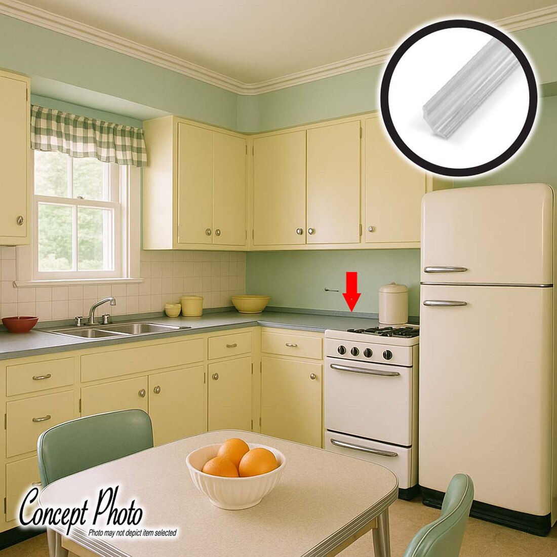 3/4in Face Width Mechanical Polished Finish Aluminum | Cove Moulding With Holes