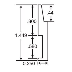 1.449in H | Mill Finish Aluminum | Z Panel Hanger