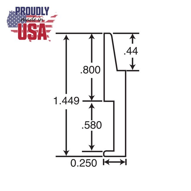 1.449in H | Mill Finish Aluminum | Z Panel Hanger