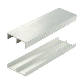 Aluminum Sliding Door Track for 3/4in Wood Doors | Mill Finish | Sold As Upper Track, Lower Track and As Set | ALUT134SP Series