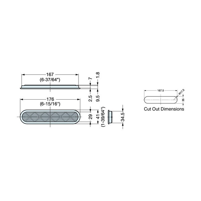 Sugatsune | Ivory Plastic | Ventilator | APD-170/IVY