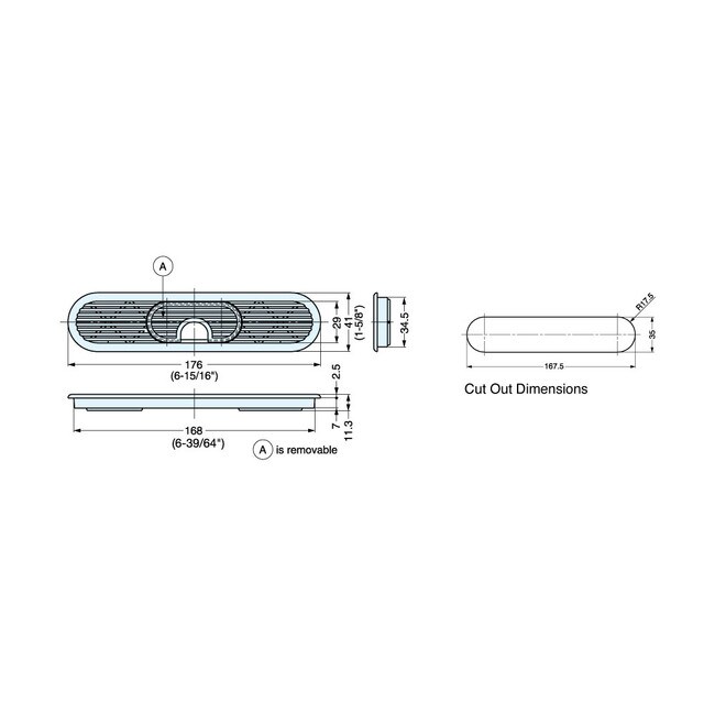Sugatsune | Brown | Ventilator | APD-KH170-BR