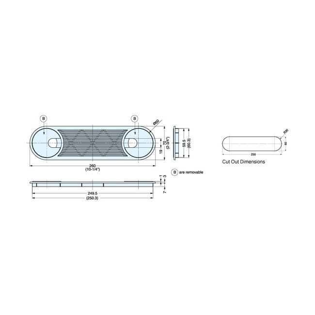 Sugatsune | Brown | Ventilator | APD-KH260-BR
