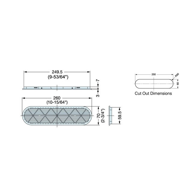 Sugatsune | Brown Plastic | Ventilator | APDL-260/BRN