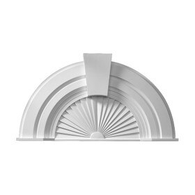 36" x 10" Decorative Arch Trim with Sunburst and Keystone
