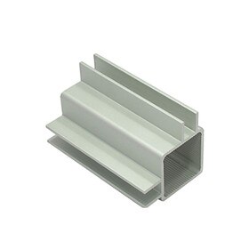 Clear Anodized Aluminum Tubing with 3/8" Flange and .260 Slot Width