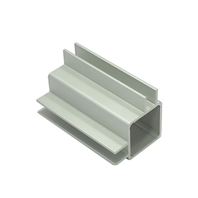 Clear Anodized Aluminumminum Tubing with 3/8" Flange and .260 Slot Width
