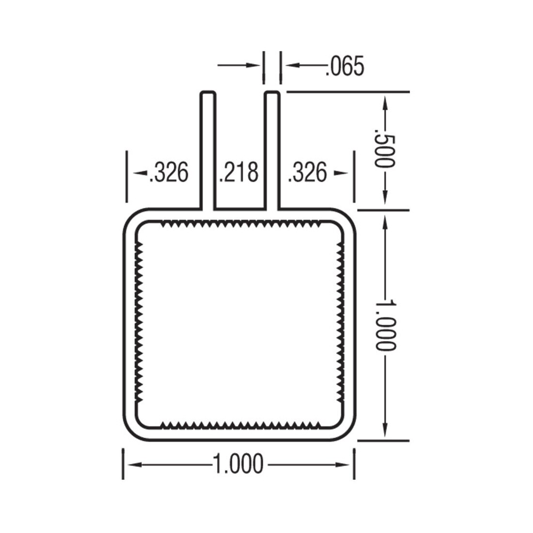 1in Sq | Panel Connector Tubing | Aluminum | Single Channel Fits 7/32in Panels | 8ft Length
