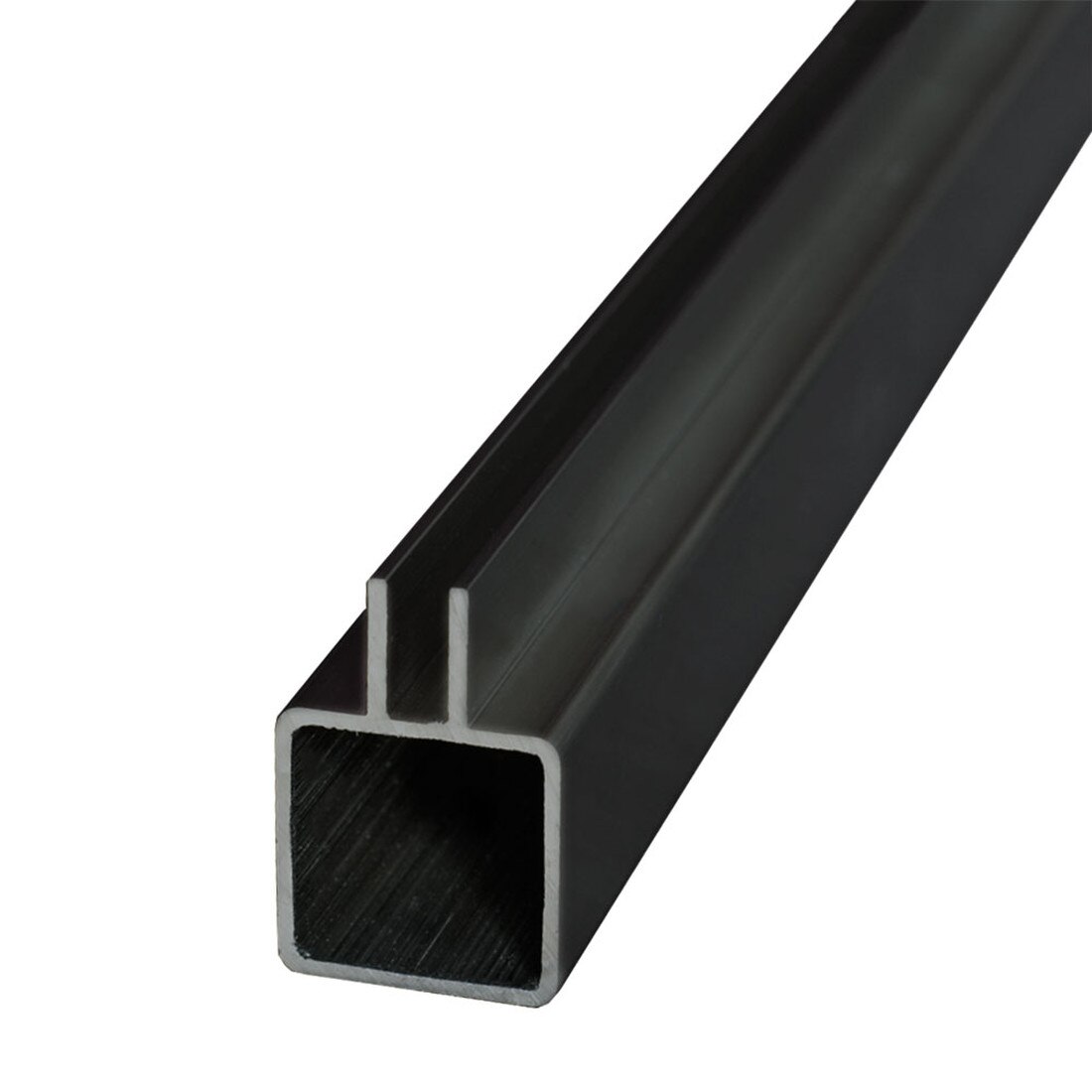 1in Sq | Panel Connector Tubing | Aluminum | Single Channel Fits 7/32in Panels | 8ft Length