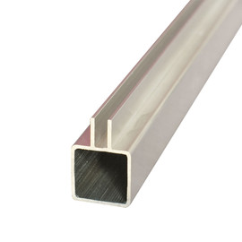 1in Sq | Panel Connector Tubing | Aluminum | Single Channel Fits 7/32in Panels | 8ft Length