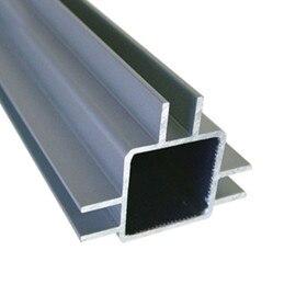 1in Sq Flange&nbsp;| Triple Channel for 1/4in Panel Aluminum Tubing | 8ft Length