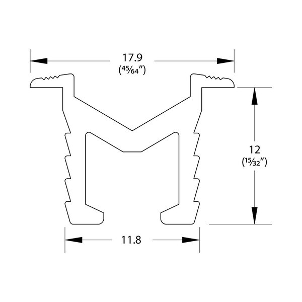 "V" Rail For Sliding Door Sugatsune