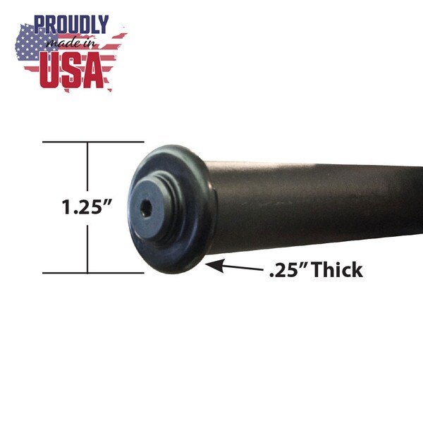 1-1/4in Dia x 1/4in Thick | Iron Round Rail Stop Kit