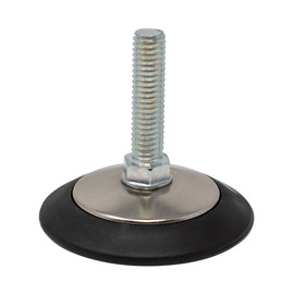 3/8-16 X 1-1/2in Long | 2-1/2in Dia Nickel Plated with Black Nylon Base | Heavy Duty Leveler | BFL-375 Series
