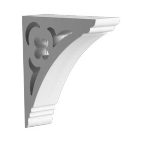 Fypon 3" Wide x 12" High Primed White Polyurethane Bracket