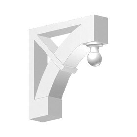 Fypon 5" Wide x 24" High Primed White Polyurethane Bracket