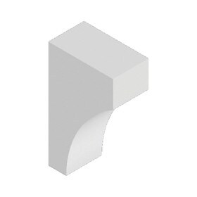 Fypon 4" Wide x 12" High Primed White Polyurethane Bracket