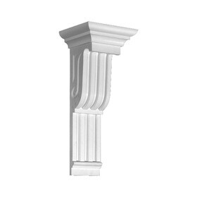Fypon 7-11/16" Wide x 18-1/4" High Primed White Polyurethane Bracket