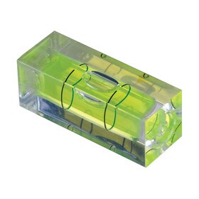 9/16" Wide x 19/16" Long Acrylic Bubble Level
