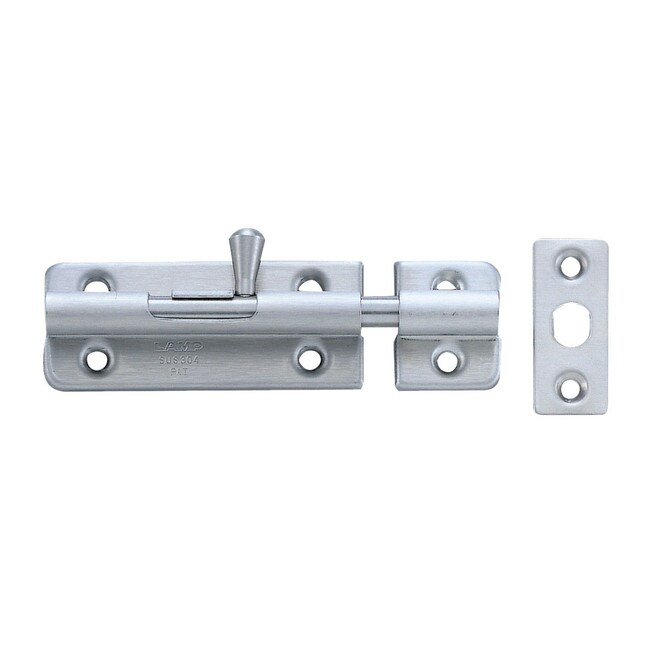 1-3/64" High x 2-23/64" Long Satin Stainless Steel Spring Loaded Barrel Bolt