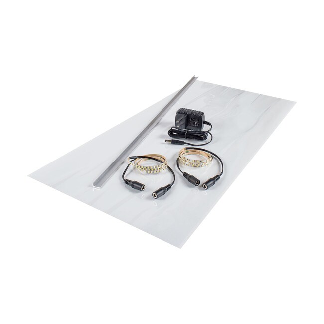 1' x 2' Brite Light LED Back Light Sheet Kit | Includes 2' of LED Ribbon | 2' of Aluminum Channel | One Power Supply and Dimmer