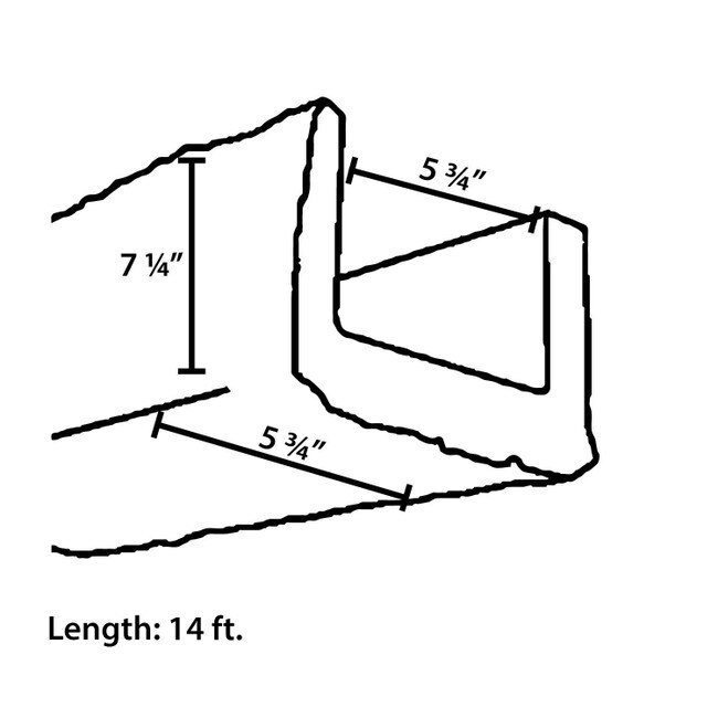 5-3/4" Wide x 7-1/4" High Polyurethane Milled Style Faux Wood Beam 14' Length
