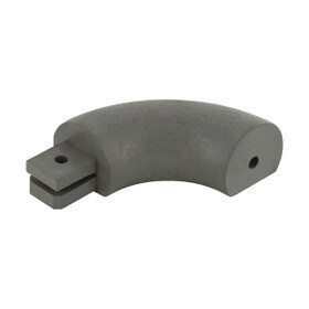 Textured Vinyl with Aluminum Retainer Left Return | For BR-1200 Handrail