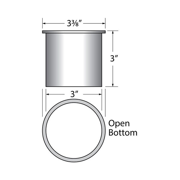 3" Diameter Stainless Steel Blow Dryer Holder Ring