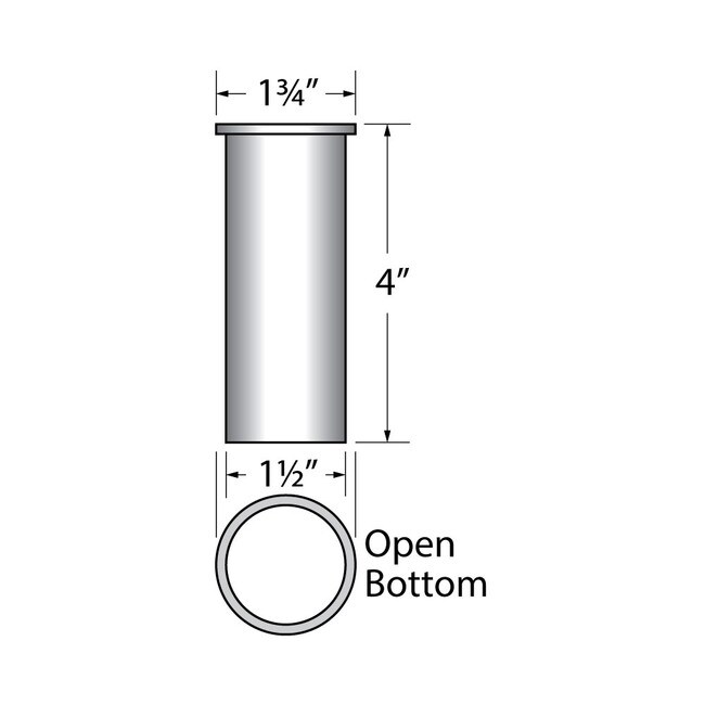 1-1/2" Diameter Stainless Steel Curling Iron Ring