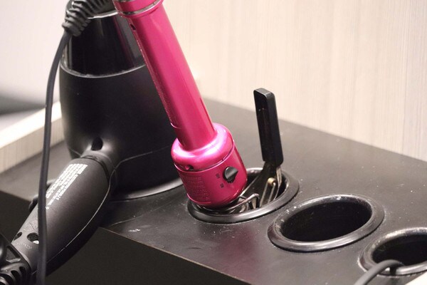 Brushed Stainless Steel Flat Iron Holder