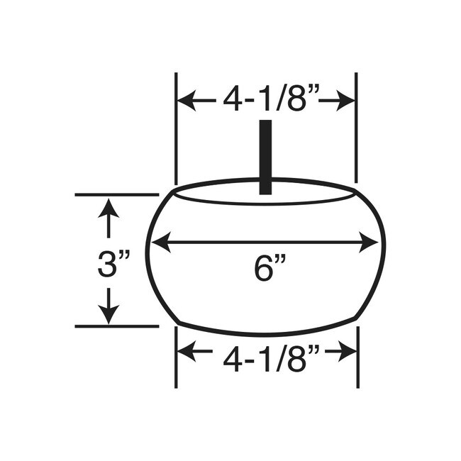 3in H x 6in Dia | Solid Hardwood | Bun Foot Leg
