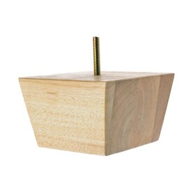2-3/4in H | Solid Hardwood | Square Bun Foot Leg