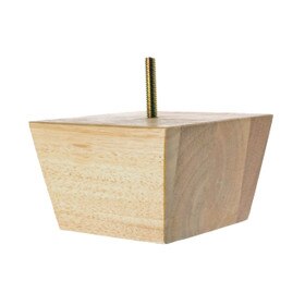 2-3/4in H | Solid Hardwood | Square Bun Foot Leg