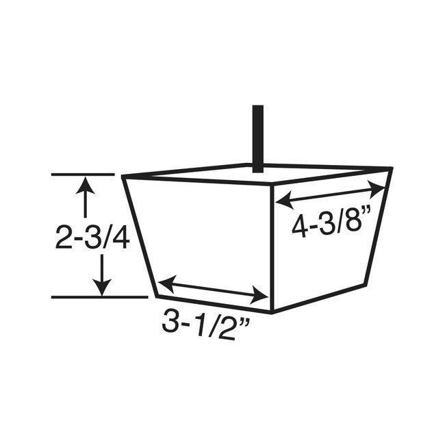 Square Bun Foot 23/4in H BUN09UN