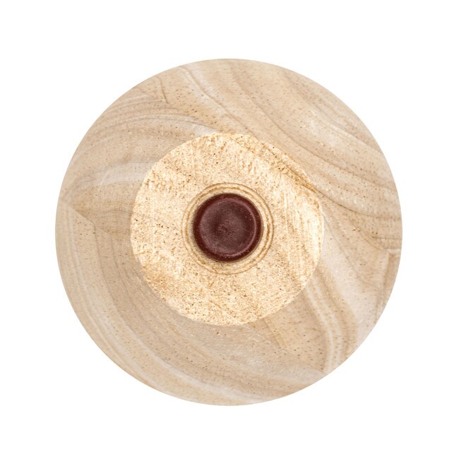 5-1/2in H x 3-1/4in Dia | Solid Hardwood | Bun Foot Leg