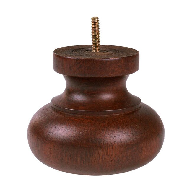 4in H x 4-7/8in Dia | Solid Hardwood | Bun Foot Leg | BUN26-UN