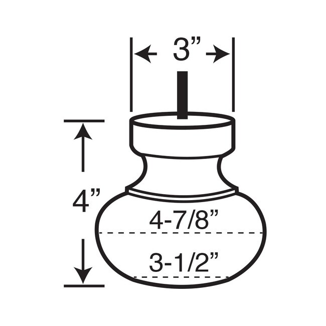 4in H x 4-7/8in Dia | Solid Hardwood | Bun Foot Leg | BUN26-UN