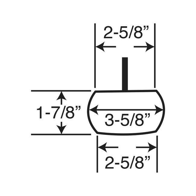 1-7/8in H x 3-5/8in Dia | Solid Hardwood | Bun Foot Leg