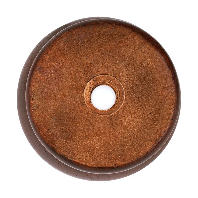 4in H x 4-3/4in Dia | Solid Hardwood | Bun Foot Leg