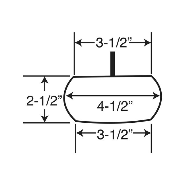 2-1/2in H x 4-1/2in Dia | Solid Hardwood | Bun Foot Leg