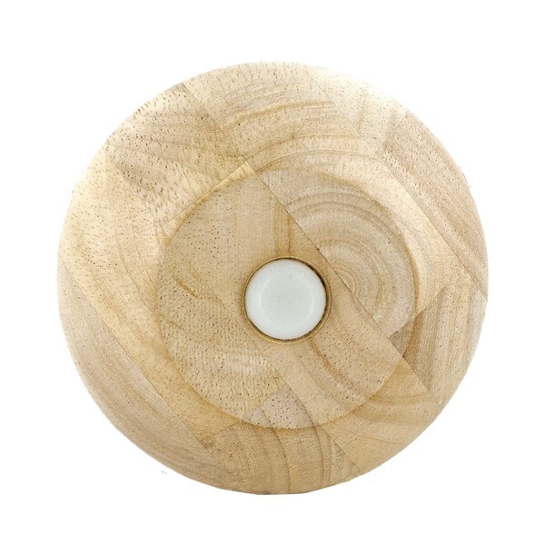 4in H x 4-1/4in Dia | Solid Hardwood | Bun Foot Leg