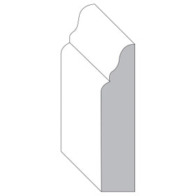 3-3/16in H x 3/4in Proj | Unfinished Polyester Resin | Flexible Made to Fit Base Moulding