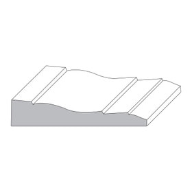 3-1/2in H x 5/8in Proj | Unfinished Polyester Resin | Flexible Made to Fit Case Moulding