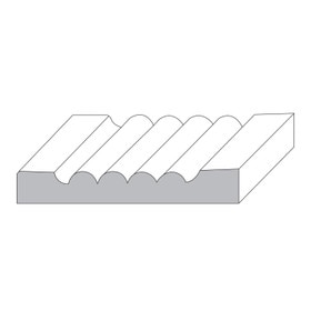 3-1/2in H x 1/2in Proj | Unfinished Polyester Resin | Flexible Made to Fit Resin | Casing Moulding
