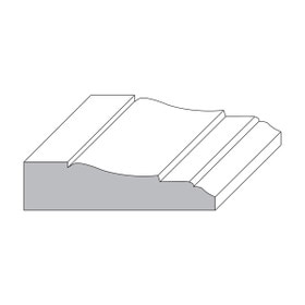 2-1/2in H x 11/16in Proj | Unfinished Polyester Resin | Flexible Made to Fit Casing Moulding