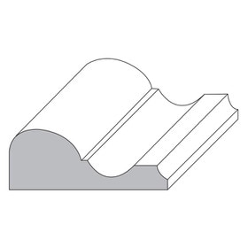 2in H x 3/4in Proj | Unfinished Polyester Resin | Flexible Made to Fit Casing Moulding