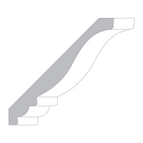 8-1/4in H x 15/16in Proj | Unfinished Polyester Resin | Flexible Made to Fit Crown Moulding